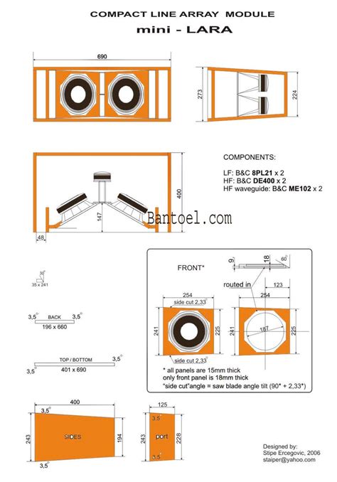 Skema speaker 6 inch 1 tweeter tampak depan box speaker 6 inch skema. Skema Box Speaker Miniatur Sound System