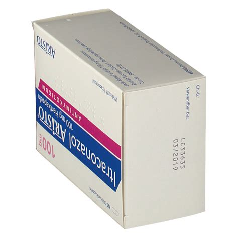 Find patient medical information for itraconazole oral on webmd including its uses, side effects and safety, interactions, pictures, warnings and user ratings. ITRACONAZOL Aristo 100 mg Hartkapseln - shop-apotheke.com