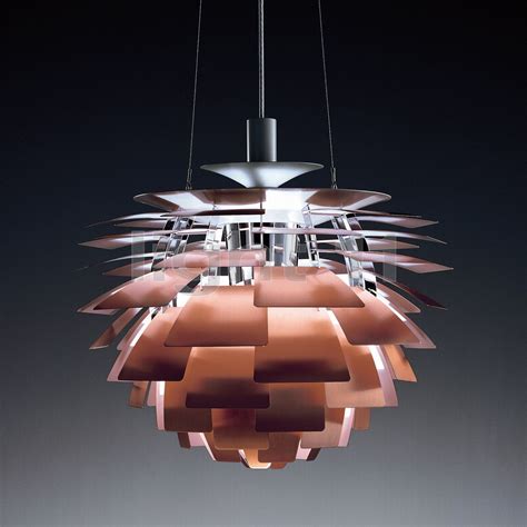 The shape of his ph lamps was not just an end to itself, but based on scientific analysis of light diffusion. Copper Artichoke Light by Poul Henningsen $8800 (wow ...