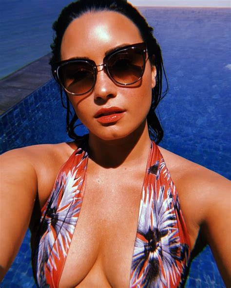 Includes cling stickers to personalize your machine. Demi Lovato Orange-Patterned One-Piece Swimsuit | POPSUGAR ...