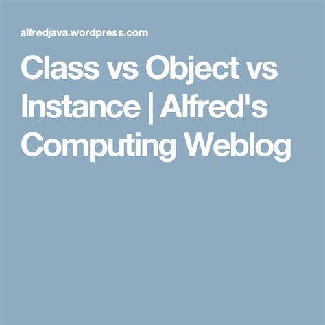 Class and object are two most important concept of object oriented programming language. Class vs Object vs Instance | Coding