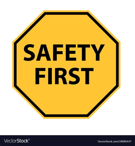 Free for commercial use high quality images Safety first logo on white background safety Vector Image