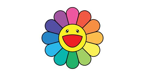 Murakami's vibrant images flourish with colorfully animated flowers. Takashi Murakami Happy Flower - Murakami - Posters and Art Prints | TeePublic
