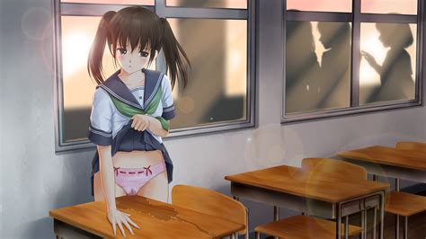 It felt i wanted share the sensation of touch with her. blush cameltoe masturbation nikkeru suiso panties school ...