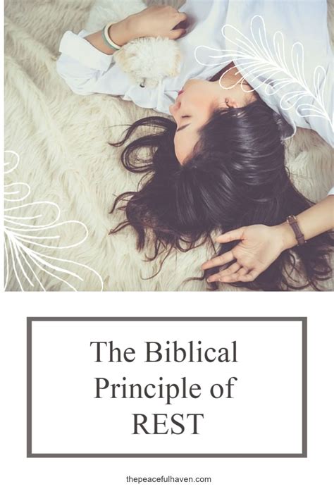 The Biblical Principle Of Rest | Biblical, Christian ...