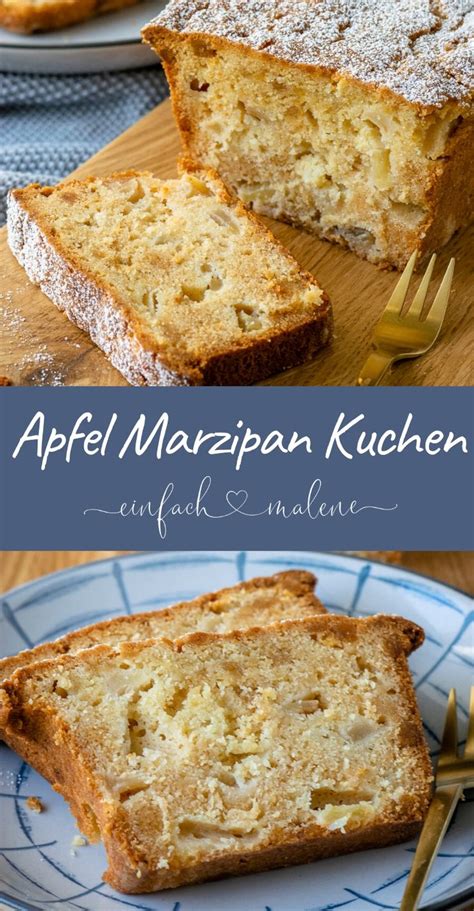 Danach abkühlen lassen und servieren. Saftiger Apfel Marzipan Kuchen - Einfach Malene | Apfel ...