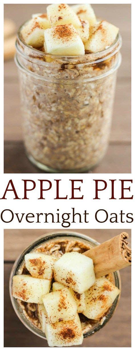 This easy overnight oats recipe includes 4 delicious ideas to change up your morning routine. If you love apple cinnamon oatmeal, you will love these Apple Pie Overnight Oats! They ...