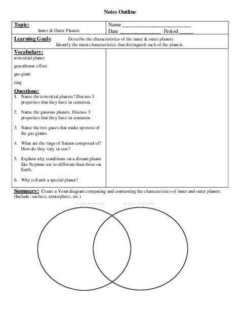 The relation between sets a, b, c as shown by venn diagram is _ a) a is subset of b and b is subset of c b) c is not a subset of a and a. 33 The Inner Planets Worksheet Answers - Free Worksheet ...