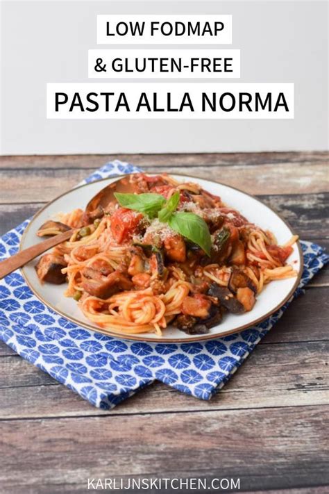 Drain and rinse under cool water.meanwhile, pull tails off shrimp and cut cherry tomatoes in half.combine shrimp, tomatoes, orzo, cheese, basil, olive oil and lemon juice in a large bowl and stir to combine.season with salt and pepper to taste. Low FODMAP pasta alla norma | Low fodmap pasta, Fodmap ...