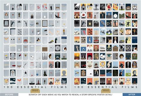 Watch your way through 100 cinematic classics and obscure titles. This Scratch-off Chart is a Fun Way to See Which Great ...