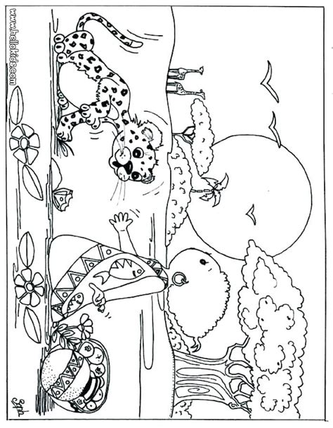 Section of page if appropriate. African Animals Coloring Pages Savanna African Animals ...