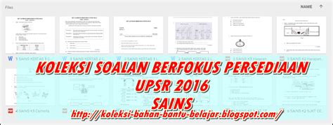 Secara keseluruhannya, soalan kali ini tidaklah dikatakan sesukar soalan tahun 2015. Koleksi Bahan Bantu Belajar (BBM): KOLEKSI SOALAN BERFOKUS ...