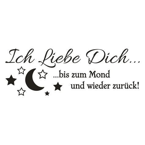 Etsy verwendet cookies und ähnliche technologien, um dir ein besseres nutzungserlebnis zu bieten und u. X1320 Wandtattoo Spruch - Ich Liebe Dich bis zum Mond zurück Wandaufkleber Love | eBay