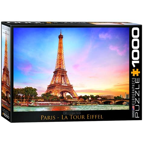 Large 3d cardboard puzzle eiffel tower jigsaw model. (EG60000765) - Eurographics Puzzle 1000 Pc - Paris Eiffel ...
