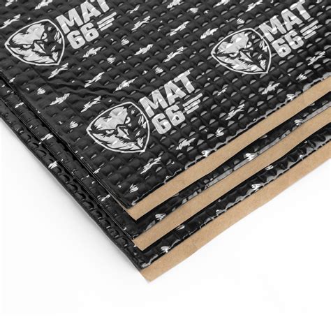 While there are exceptions, the majority of sound deadening products on the market are available in sheets that combine a layer of butyl rubber compound and a layer of aluminum. MAT 66 Car Sound Deadening Material