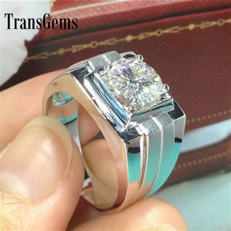 Mens white gold wedding bands are more durable and scratch resistant than their yellow counterparts because of the stronger 2.00 carat (ctw) 14k white gold princess diamond invisible set men's wedding band ring 2 ct. 2019 Luxury Quality Classic 1 Carat Moissanite Diamond ...