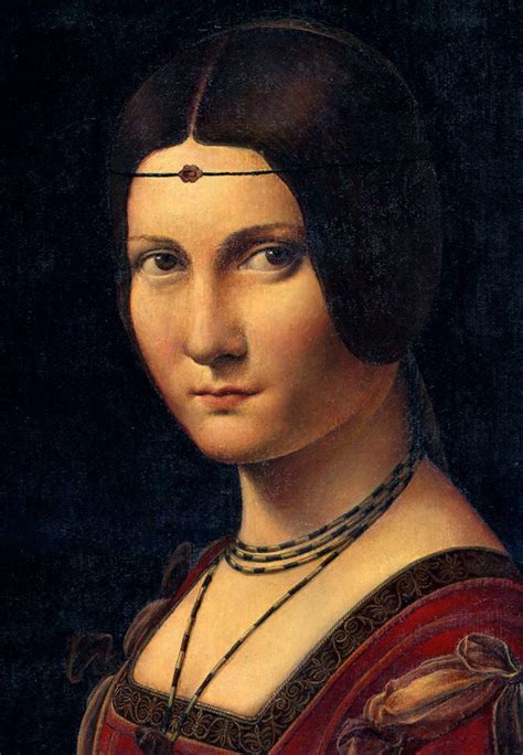 The painting's title, applied as early as the seventeenth century. La Belle Ferronnière - Leonardo da Vinci (Louvre, Paris ...