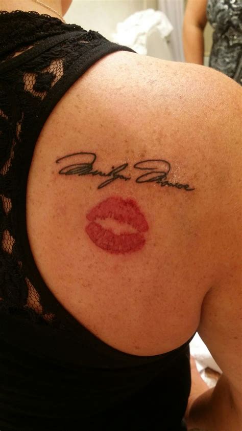 Check spelling or type a new query. Marilyn Monroe's signature with red lips #marilynmonroe # ...