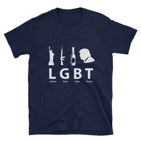 Digital printing is an amazing process that involves your artwork lgbt liberty guns beer trump funny usa being processed by a computer. LGBT: Liberty Guns Beer Trump Black T-Shirt | Fifty Stars ...