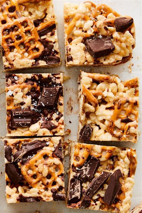 Chocolate of the month club. Rice Krispies Treats With Chocolate and Pretzels | Recipe ...