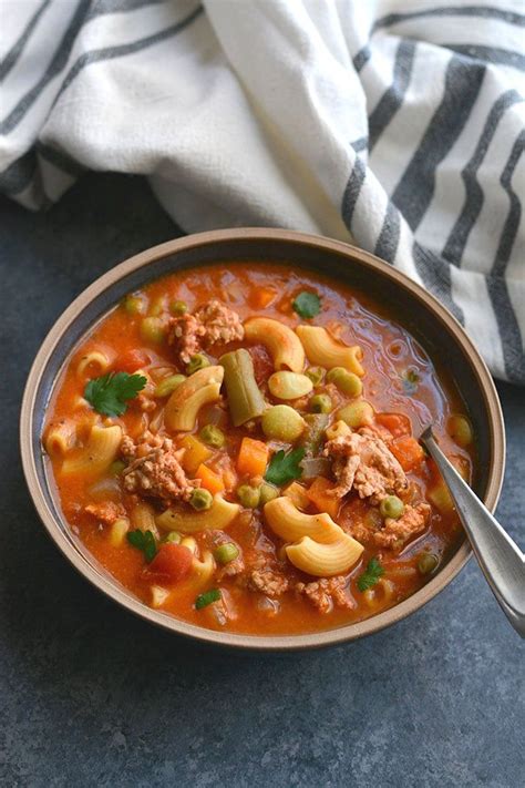 One of the scariest myths about eating better is that, along with giving up the foods we love, we. High Protein Chickpea Minestrone Soup {GF, Low Cal ...