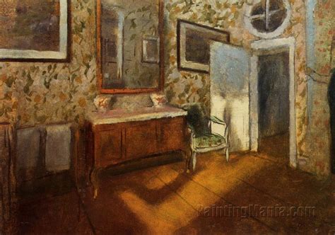 He favored distinctly posed interior portraits, and cared little about the quality of prints, which he entrusted to a local photographer. Interior at Menil-Hubert - Edgar Degas Paintings