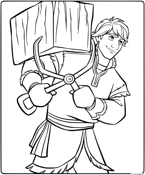 Frozen 2 printable coloring pages and activities. Kristoff From Disney Frozen 2 To Color Coloring Pages ...