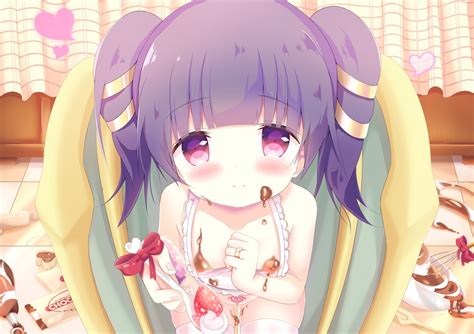 More images for anime female flat chest white hair purple eyes » apron blush chocolate close fire emblem flat chest food fruit heart loli myrrh (fire emblem ...