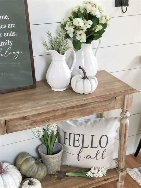 There's nothing quite like decking the halls to get you in the holiday spirit. Decorating for Fall with Faux Pumpkins & Greenery | Fall ...