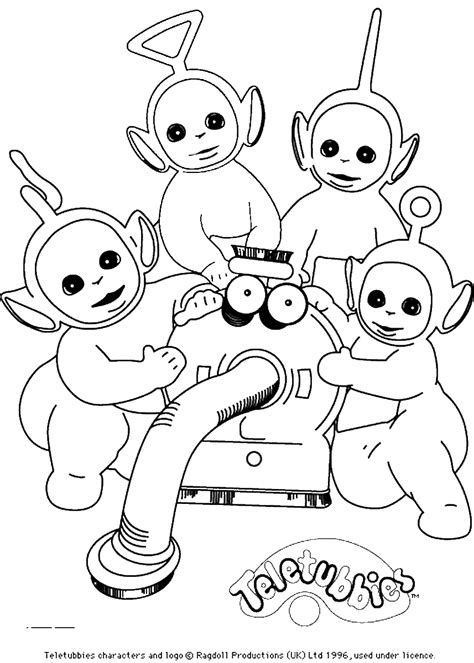 Multicolored teletubbies have found a new pastime for games. Teletubbies Coloring Pages