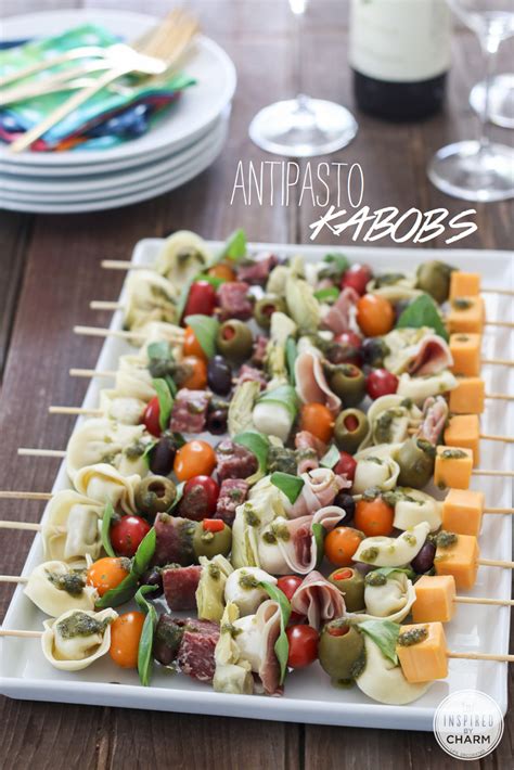 This amazing tuna antipasto (or antipasta recipe) is an easy italian appetizer. Antipasto Kabobs | Inspired by Charm in 2020 | Antipasto kabobs, Appetizer recipes, Appetizers