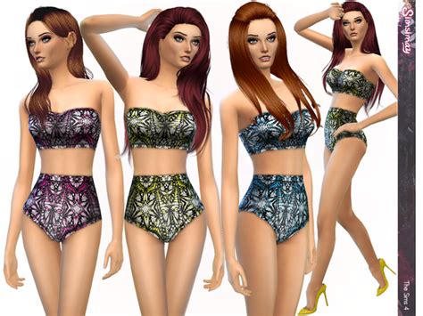 Butterfly pose is a pose that encompasses the entire hip area and opens inner thighs, back and hip flexors. Simsimay's Butterfly Effect Print Design Bikinis | Sims 4 ...