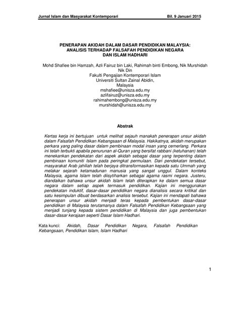 Latar belakang pendidikan di malaysia sejarah awal dan semasa pendidikan di malaysia penjajahan british selepas merdeka• sebelum kedatangan british: (PDF) PENERAPAN AKIDAH DALAM DASAR PENDIDIKAN MALAYSIA ...