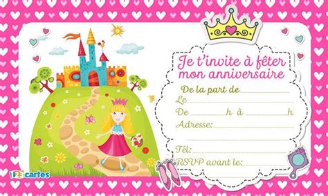 Invitation et carte danniversaire à imprimer momesnet. fille gratuite à imprimer 9 ans | Carte invitation ...