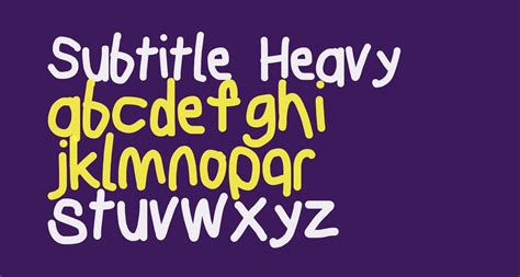 In the case of captions and subtitles, you're not usually. Subtitle Heavy free Font - What Font Is