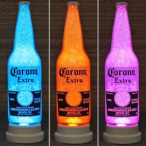 Original vintage 20 corona light beer bottle metal sign. Corona Beer 24 oz Bottle Lamp Remote Color Change Man Cave ...