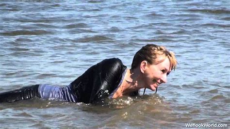 Get wet in frieze apropos these old with an increment of young lesbians. Mature Lady jumping in the water with her clothes - YouTube