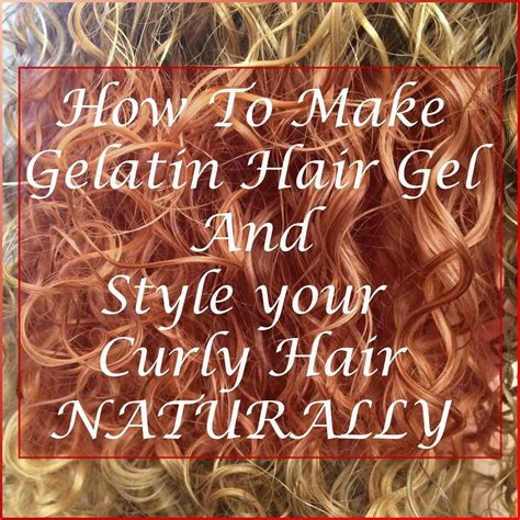 Here is an effective shampoo that makes use of the power of the coconut milk. Style Curly Hair Naturally using Homemade Gelatin Hair Gel ...