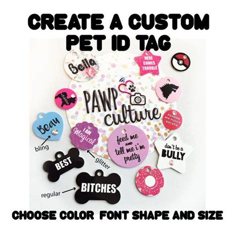 Check out our custom pet tag selection for the very best in unique or custom, handmade pieces from our pet id tags shops. Custom Personalized Pet Tags Your Your Shape by ...