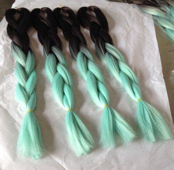 Green braiding hair for sale. Fashion Mint Green Ombre Braiding Hair Extensions 500g/lot ...