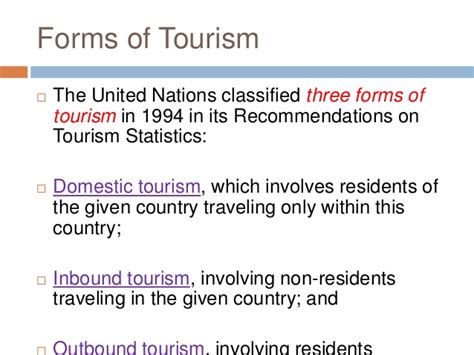 Travel because they want to visit a holiday spa, needs medical special treatment that is only available away from home, undergo procedures that are cheaper in another country, or are recovering from an illness in a healthier climate. Introduction to tourism business