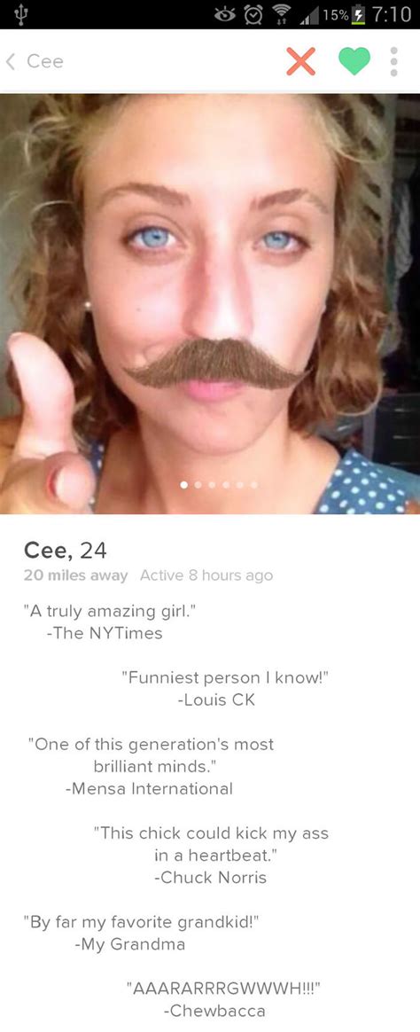 More memes, funny videos and pics on 9gag. 30 of the Most Hilarious Tinder Profiles Ever!