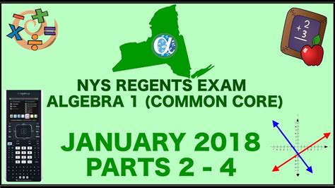 New york state administered the first algebra ii (common core) regents exam in june 2016 and is now annotating a portion of the questions from this test available for review and use. NYS Algebra 1 Common Core January 2018 Regents Exam ...