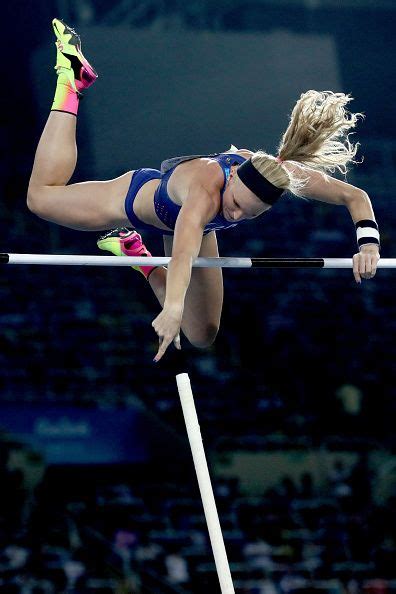 Gif links cannot contain sound. Sandi Morris of the United States competes in the Women's ...