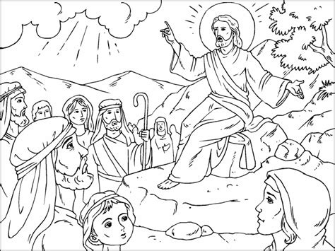 Sermon on the mount coloring page. Sermon on the Mount coloring page - Coloring Pages 4 U