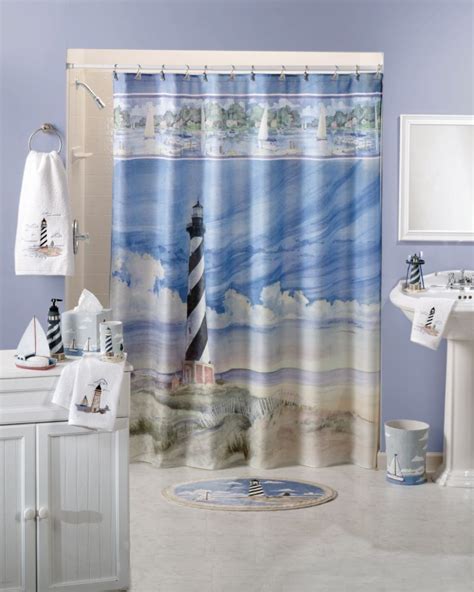 See more ideas about anchor bathroom, nautical, nautical decor. Lighthouse Shower Curtains (With images) | Bathroom decor ...