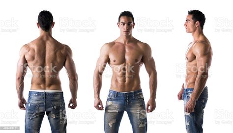 Tukey honestly significant difference post hoc tests conclusion: Triple View Of Shirtless Bodybuilder Back Front Side Stock Photo & More Pictures of Abdominal ...