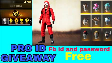 FREE FIRE PRO ID GIVEAWAY || FREE ID AND PASSWORD || - YouTube