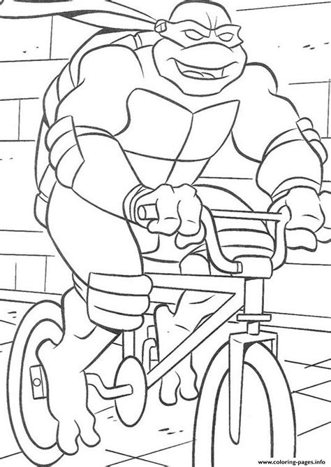 Teenage mutant ninja turtles printable coloring pages the teenage mutant ninja turtles like many animated cartoon stories and characters were first introduced in comic book form and from there merchandising of the tmnts eventually brought them to the. Free Superhero S Ninja Turtle Riding Bicycle6cf5 Coloring ...