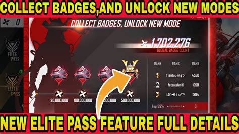 As usual, the free fire elite pass season 36 costs 499 diamonds to upgrade from the normal pass. FREEFIRE NEW ELITE PASS FEATURE COLLECT BADGES AND UNLOCK ...